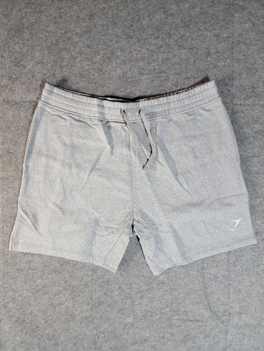GYMSHARK | New in Bag Light Grey Marl Crest Fleece Sweat Shorts Size XXL